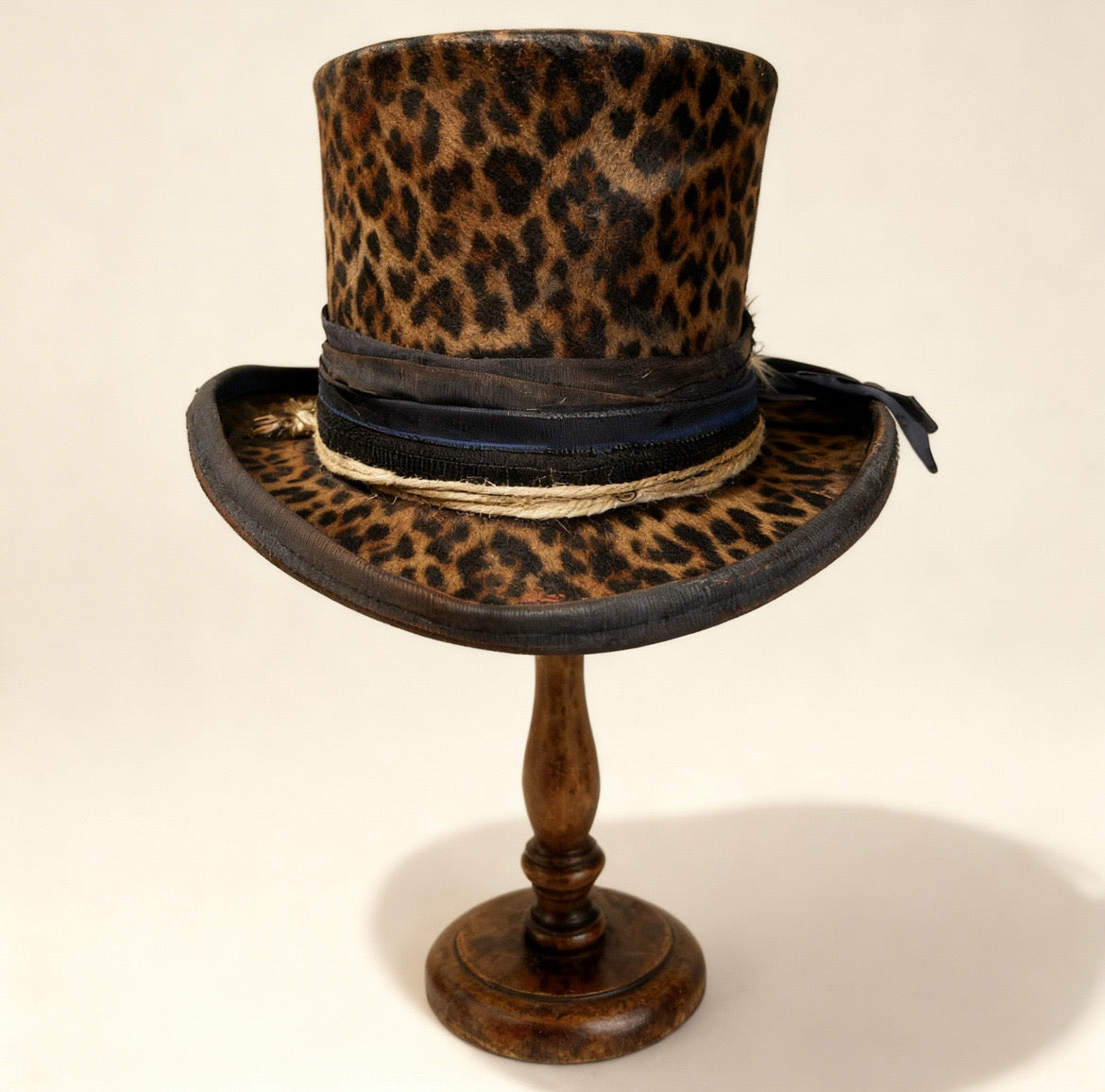 Safari – Leopard Print Wool Felt Top Hat
