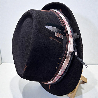 Boho Rock Style Wool Fedora Hat – Short Brim Collection