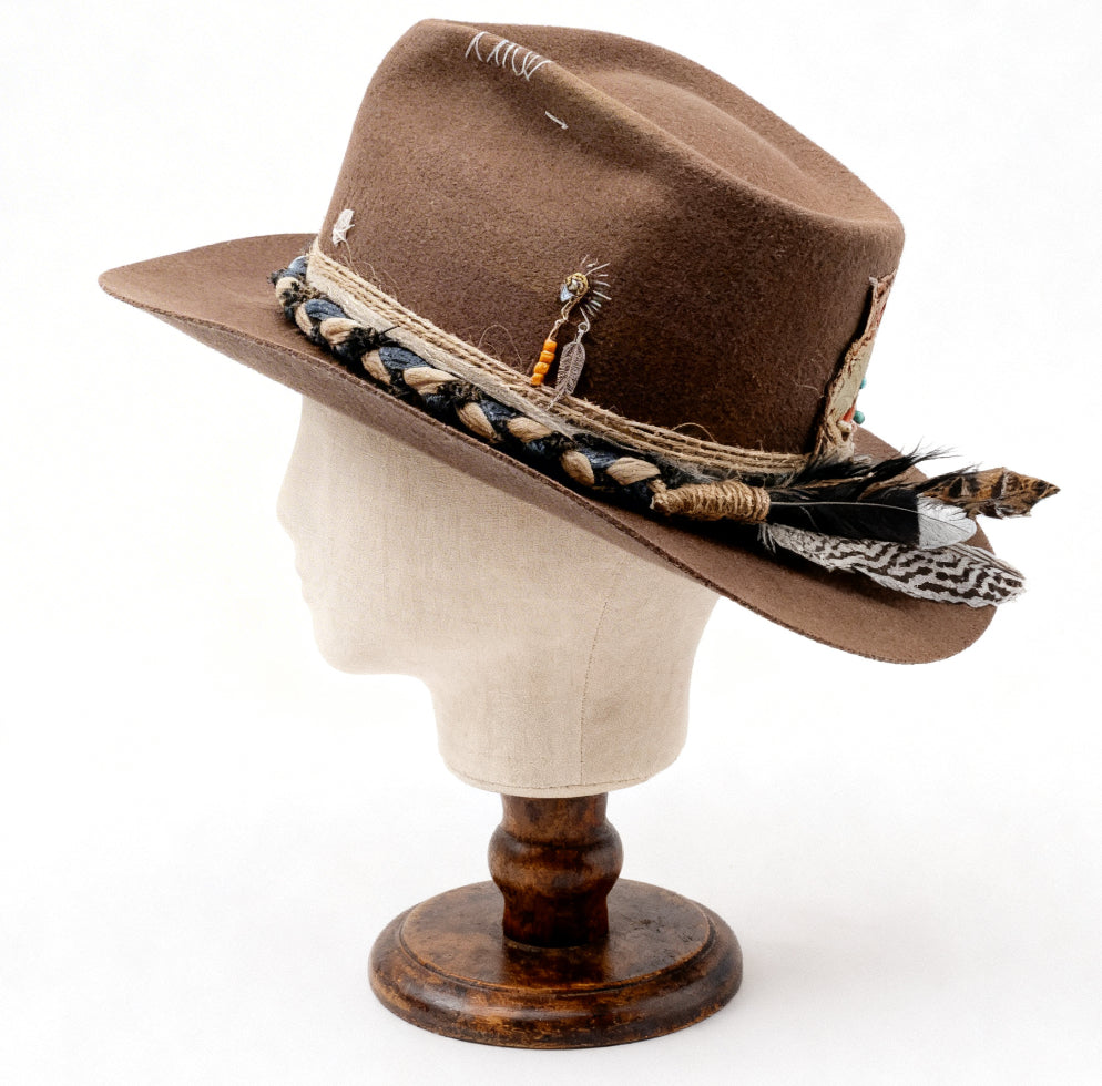 Brunch n.1 – Handmade Cowboy Hat | Western Felt Fedora | Men & Women Statement Hat