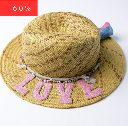 In Stock – Love Hat – Lightweight Breathable Summer Straw Hat