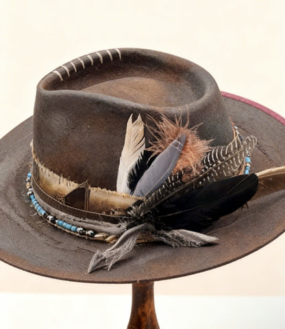 Mystic Mexican Soul – Wool Felt Hat – Handmade Vintage Bohemian Hat