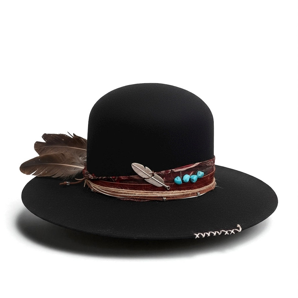 The Apache Hat  – Bohemian Open Crown Wool Felt Hat