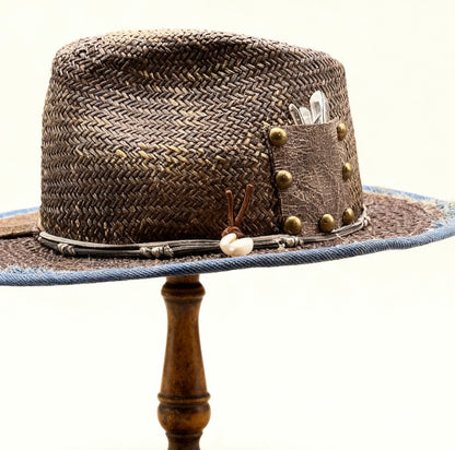 Vibes Keeper – Brown Straw Fedora Hat