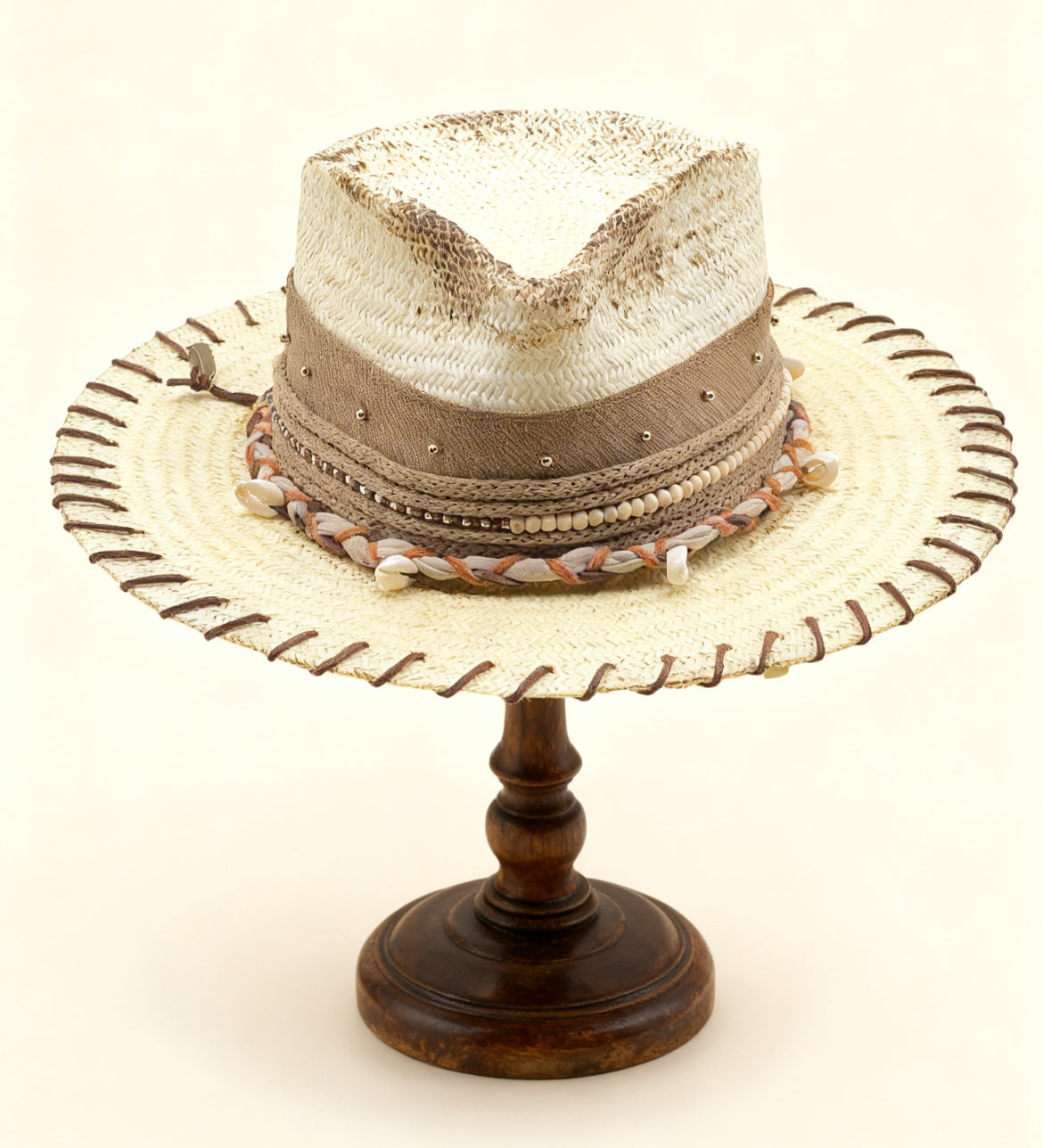 Anastasia – Straw Wide Brim Fedora Hat