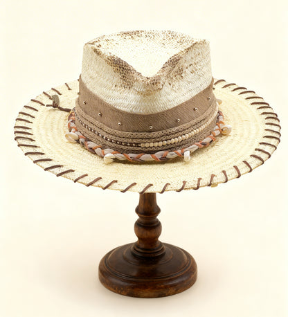 Anastasia – Straw Wide Brim Fedora Hat