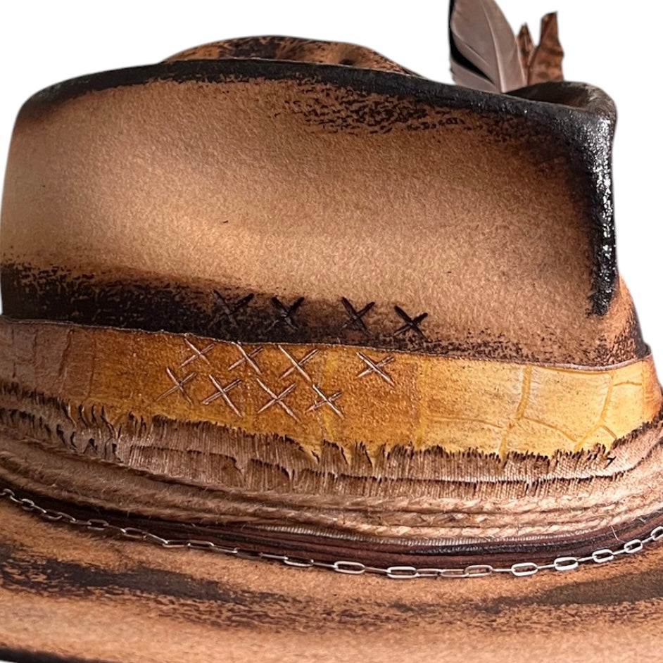 The Mateo – Vintage Skull Fedora Hat