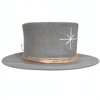 Tulum – Wool Felt Top Hat in Light Grey