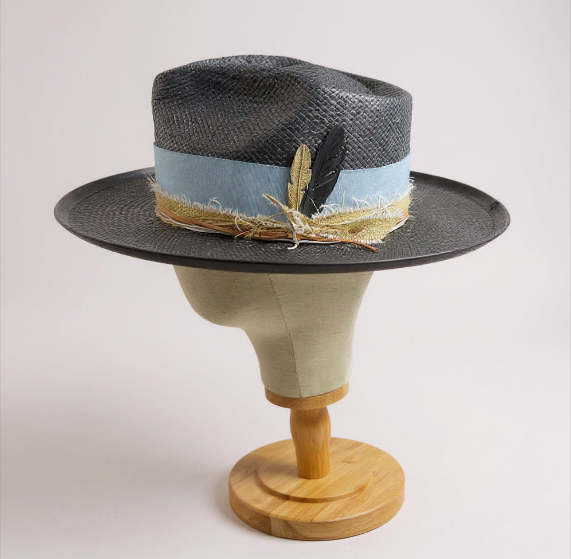 In Stock – Into the Sun – Lightweight Breathable Black Straw Fedora Hat