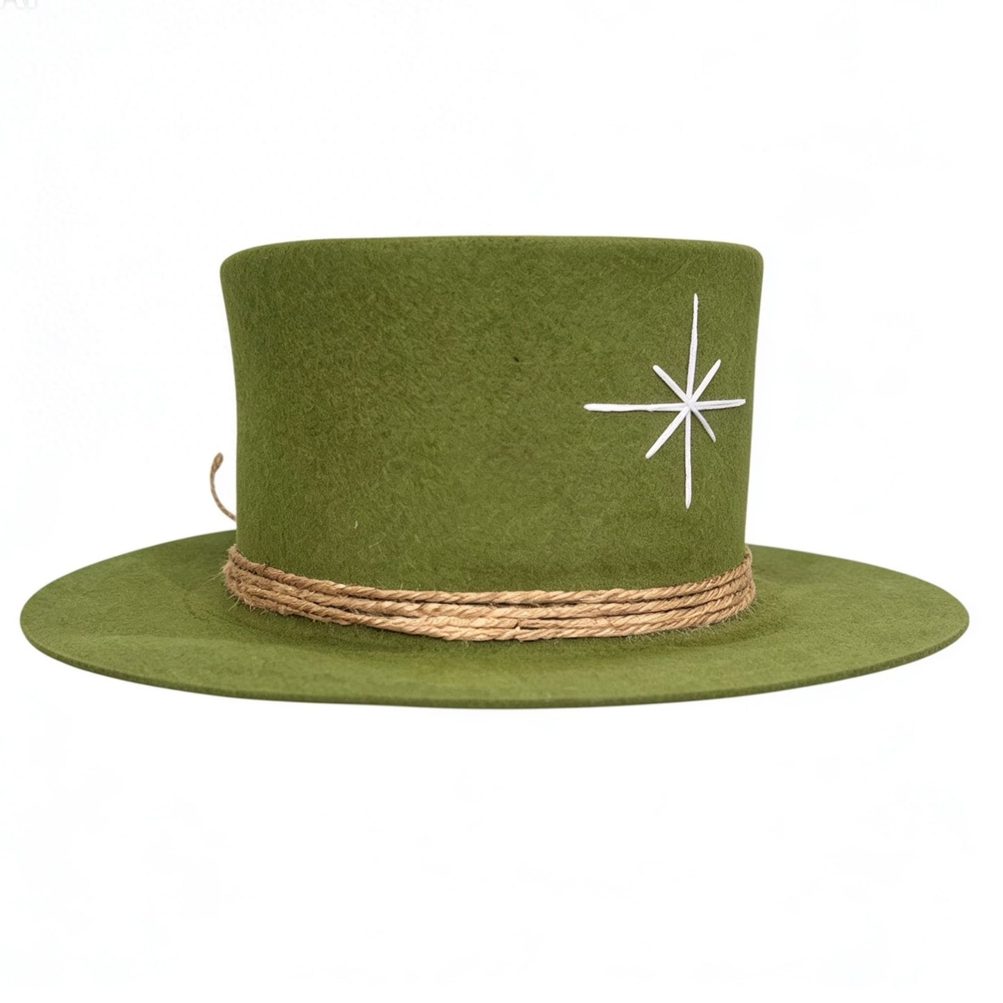 Tulum – Wool Felt Top Hat in Green