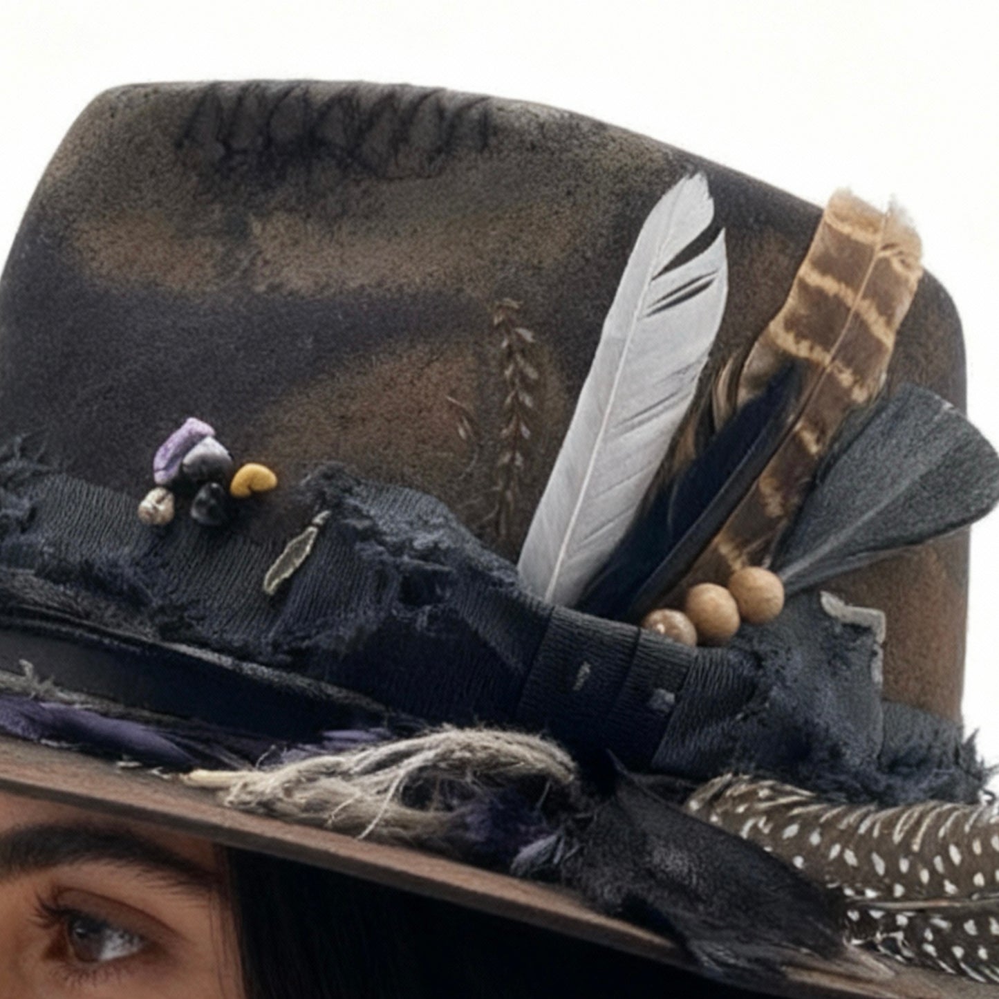 The Artisan Vintage Felt Hat – Handmade Distressed Rare Style Hat