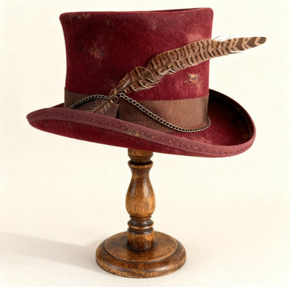Percy – Edgy Distressed Wool Felt Top Hat