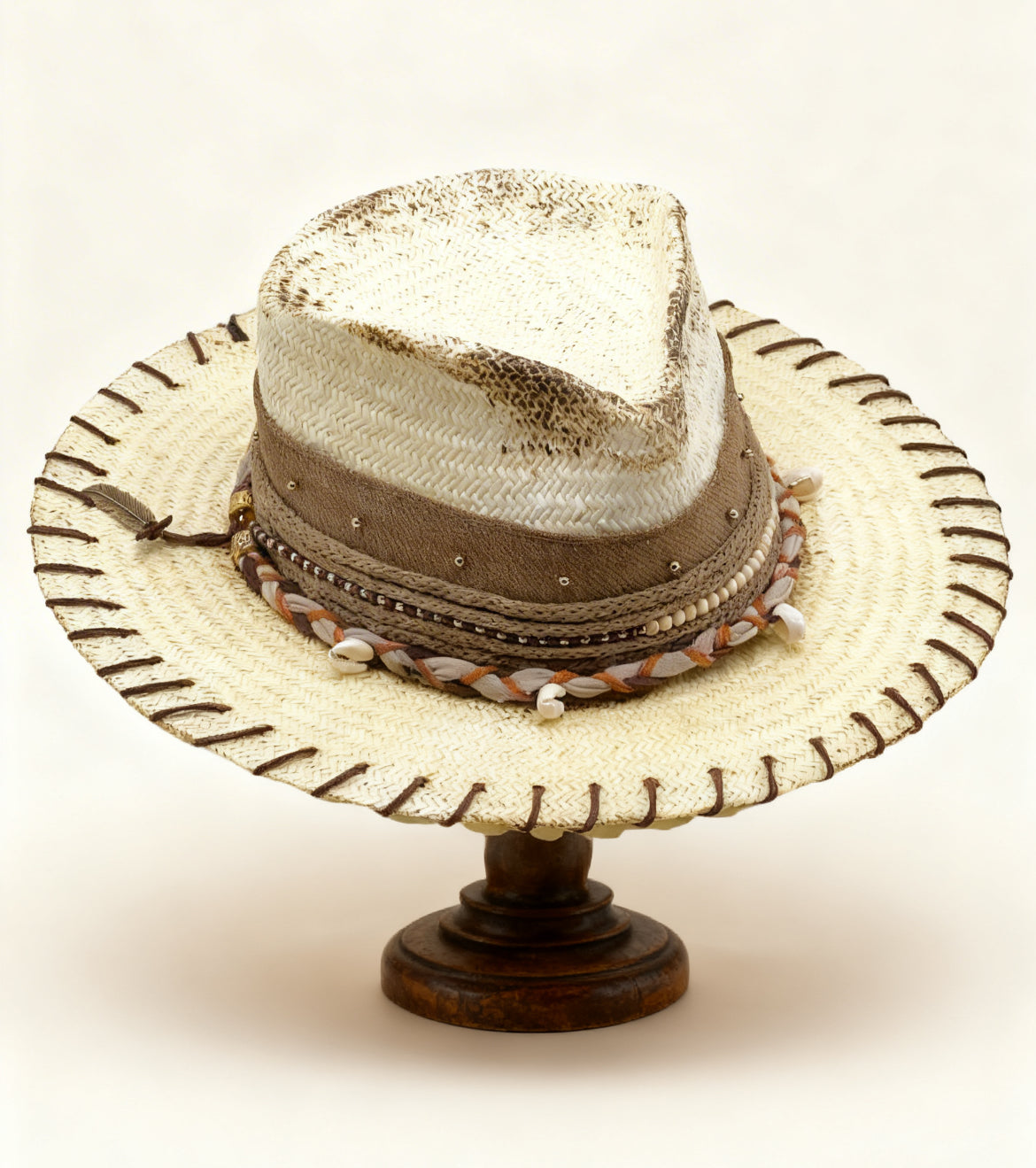 Anastasia – Straw Wide Brim Fedora Hat