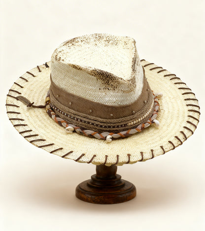 Anastasia – Straw Wide Brim Fedora Hat