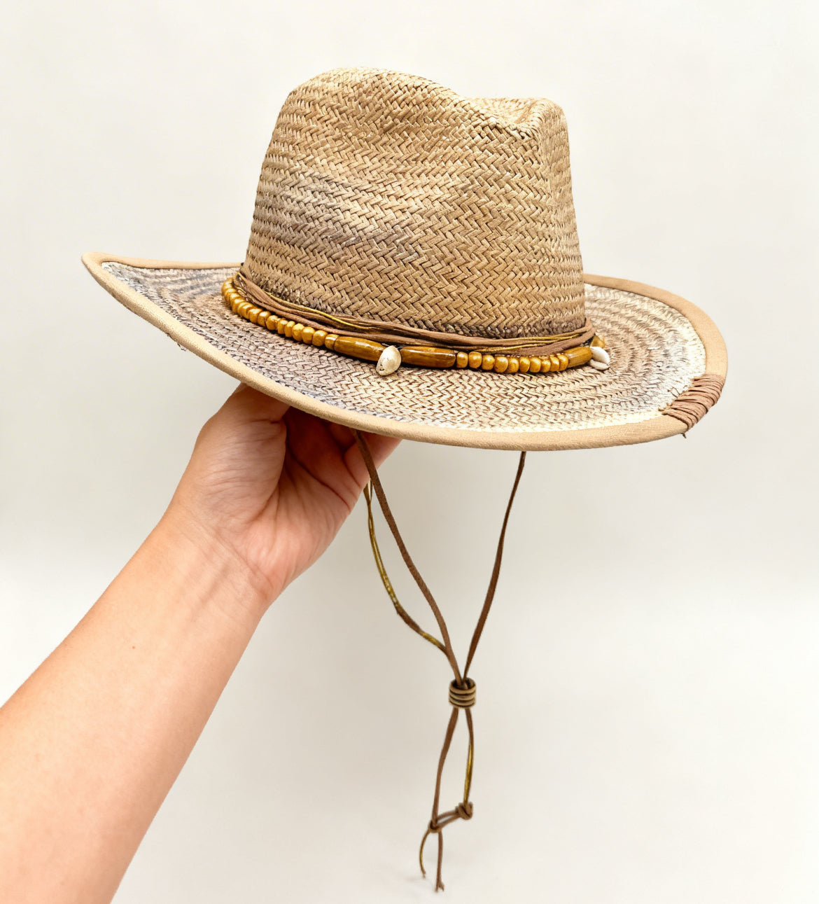 Sol Summer Hat – Gold Indigo Straw Fedora