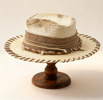 Anastasia – Straw Wide Brim Fedora Hat