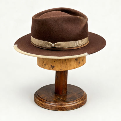 Juno Wool Felt Fedora – Twisted Crown Design