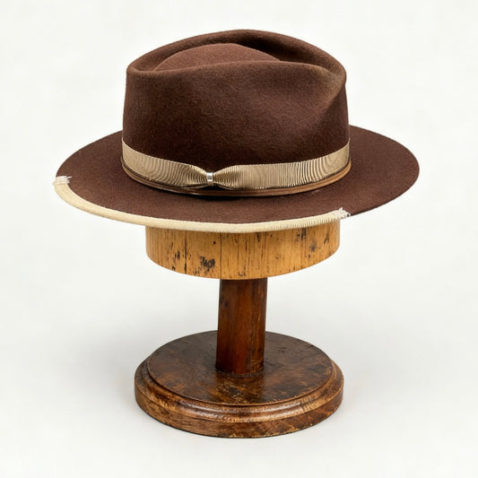 Juno Wool Felt Fedora – Twisted Crown Design