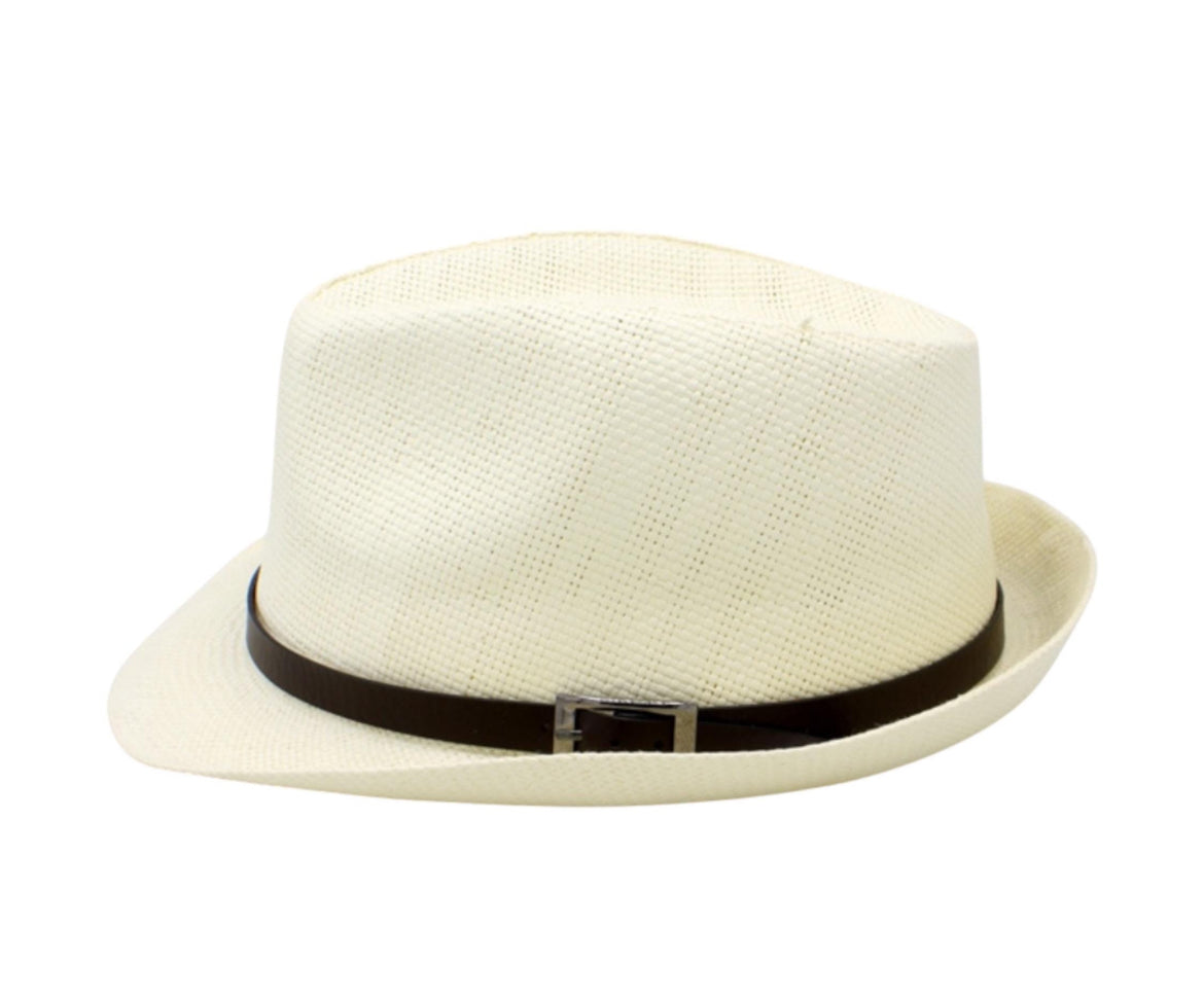 POKIS — Taormina – Beige Summer Straw Trilby Hat