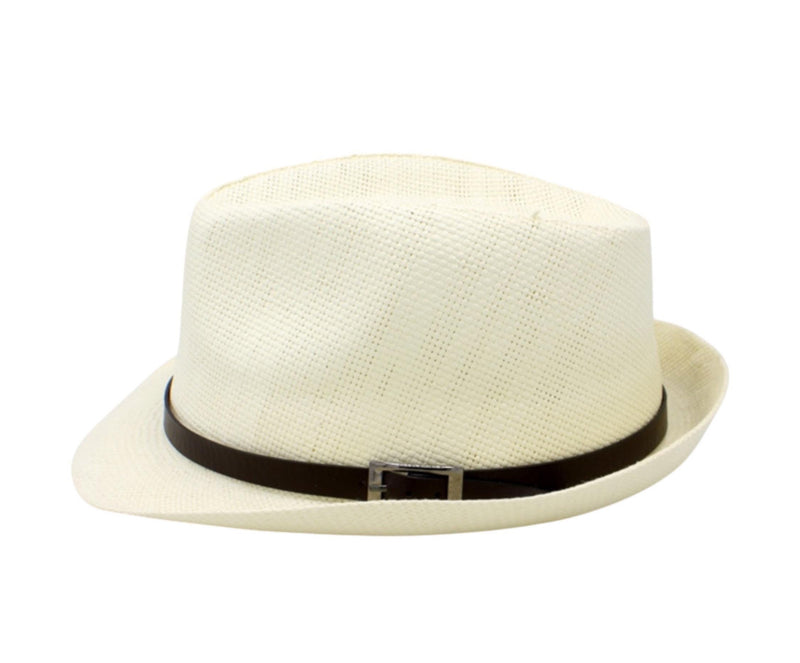 POKIS — Taormina – Beige Summer Straw Trilby Hat