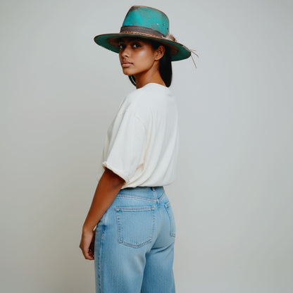 Casiopea – Black & Bronze Wool Felt Fedora Hat