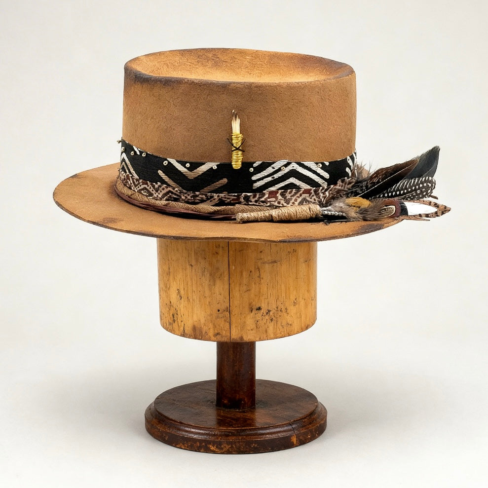 Dune – Wool Felt Bolero Hat – handmade wool felt hat by artisan Ruby Cantero | Pokijomba Hats