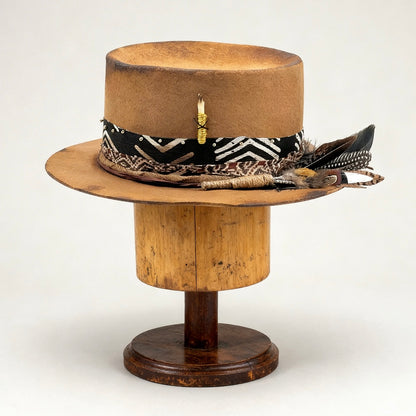 Dune – Wool Felt Bolero Hat – handmade wool felt hat by artisan Ruby Cantero | Pokijomba Hats