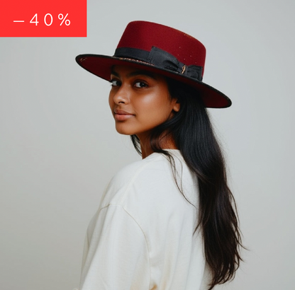 In Stock – Chloe – Round Crown Wool Felt Hat