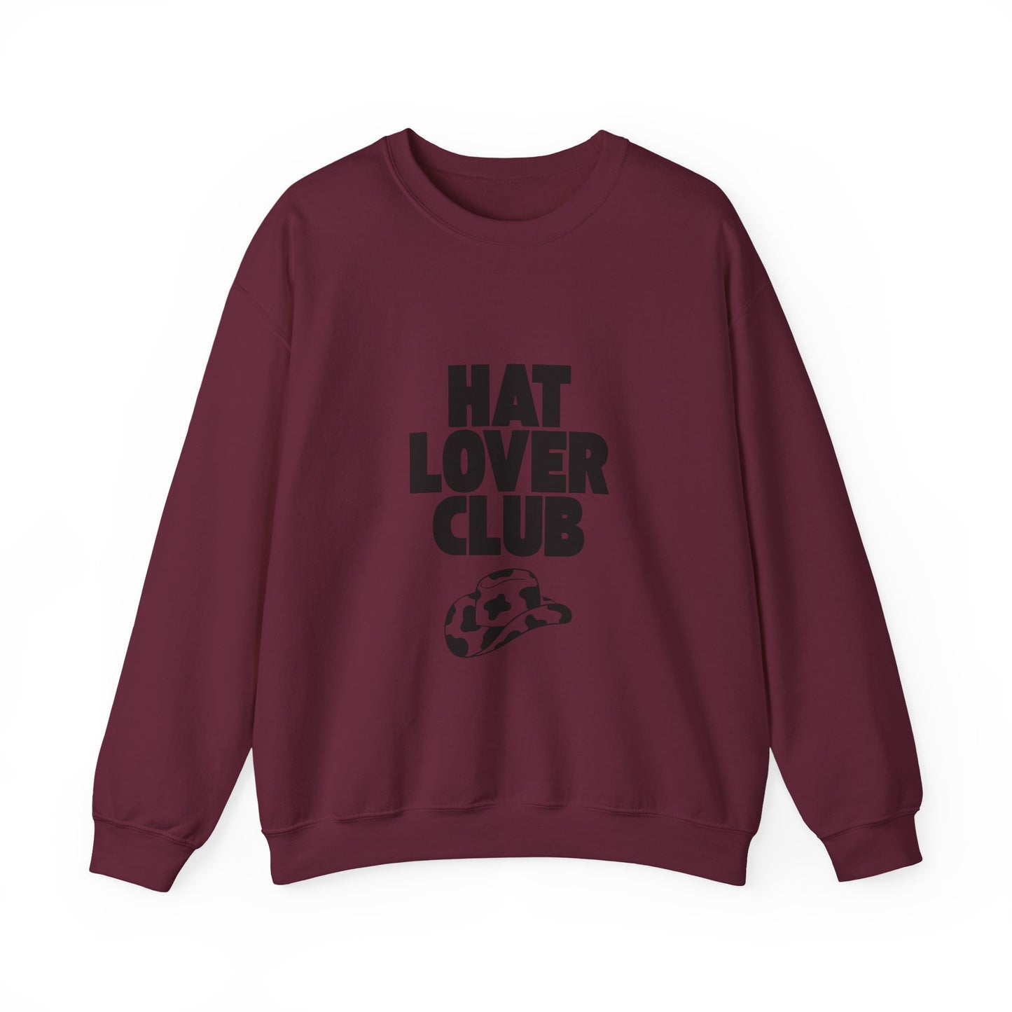 Hat Lover Club Sweatshirt — Graphic Crewneck for Hat Enthusiasts