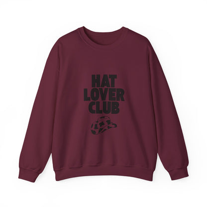 Hat Lover Club Sweatshirt — Graphic Crewneck for Hat Enthusiasts
