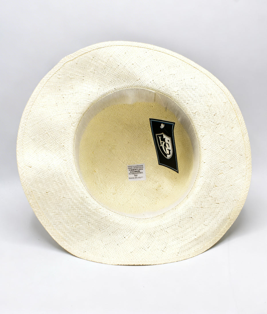 The Saint-Tropez — Wide Brim Cream Straw Hat |… – handcrafted straw hat made in Italy, detail view 3 | Pokijomba Hats