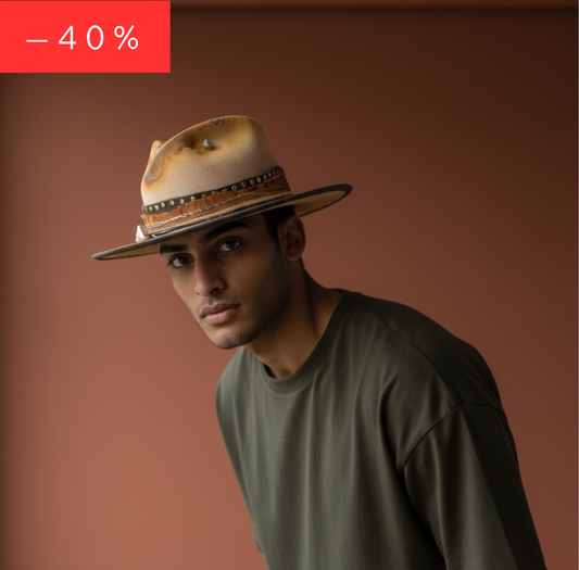 In Stock – Mad Hat – Mad Max Inspired Twisted Crown Fedora Hat – Special offer