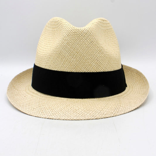 The Napoli — Classic Straw Fedora Hat | Black Band | Made in Italy