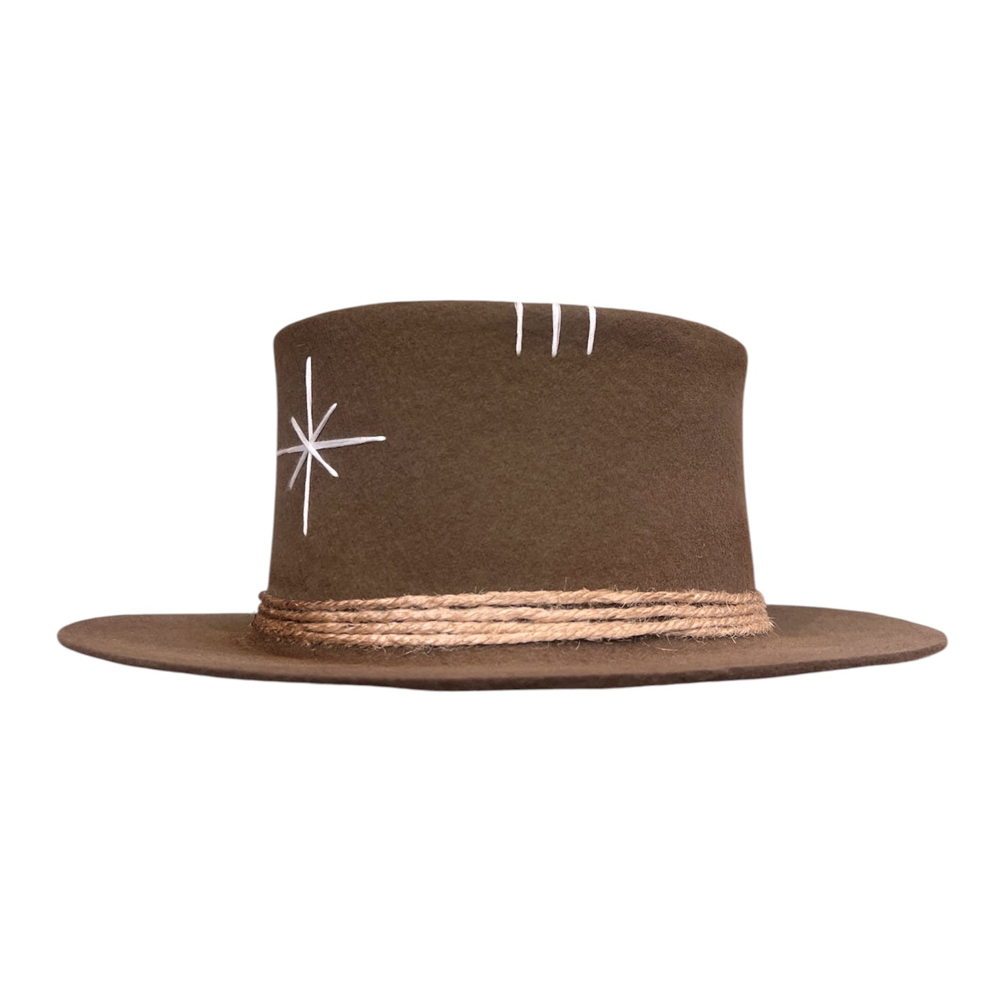 Tulum – Wool Felt Top Hat in Mocca