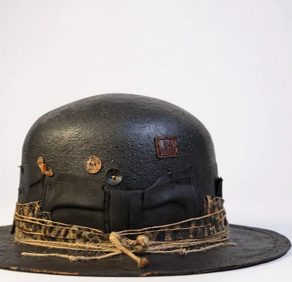 Rare Vintage Leather-Effect – Cheetah Bowler Hat