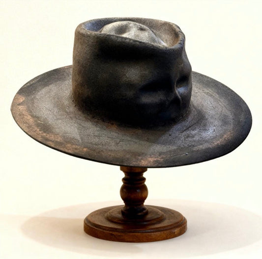 Double Skull Fedora – Wide Brim Hat