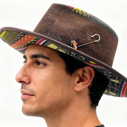 One Love Classic Fedora Felt Hat – Handmade Bob Marley Inspired Hat