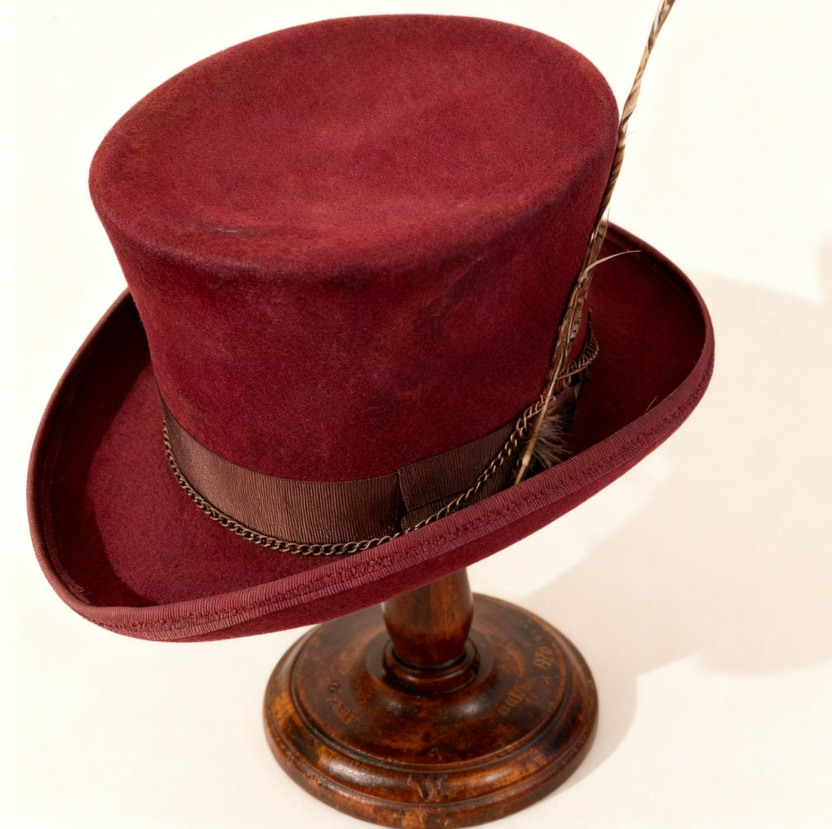 Percy – Edgy Distressed Wool Felt Top Hat