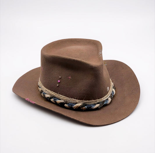 Brunch n.1 – Handmade Cowboy Hat | Western Felt Fedora | Men & Women Statement Hat