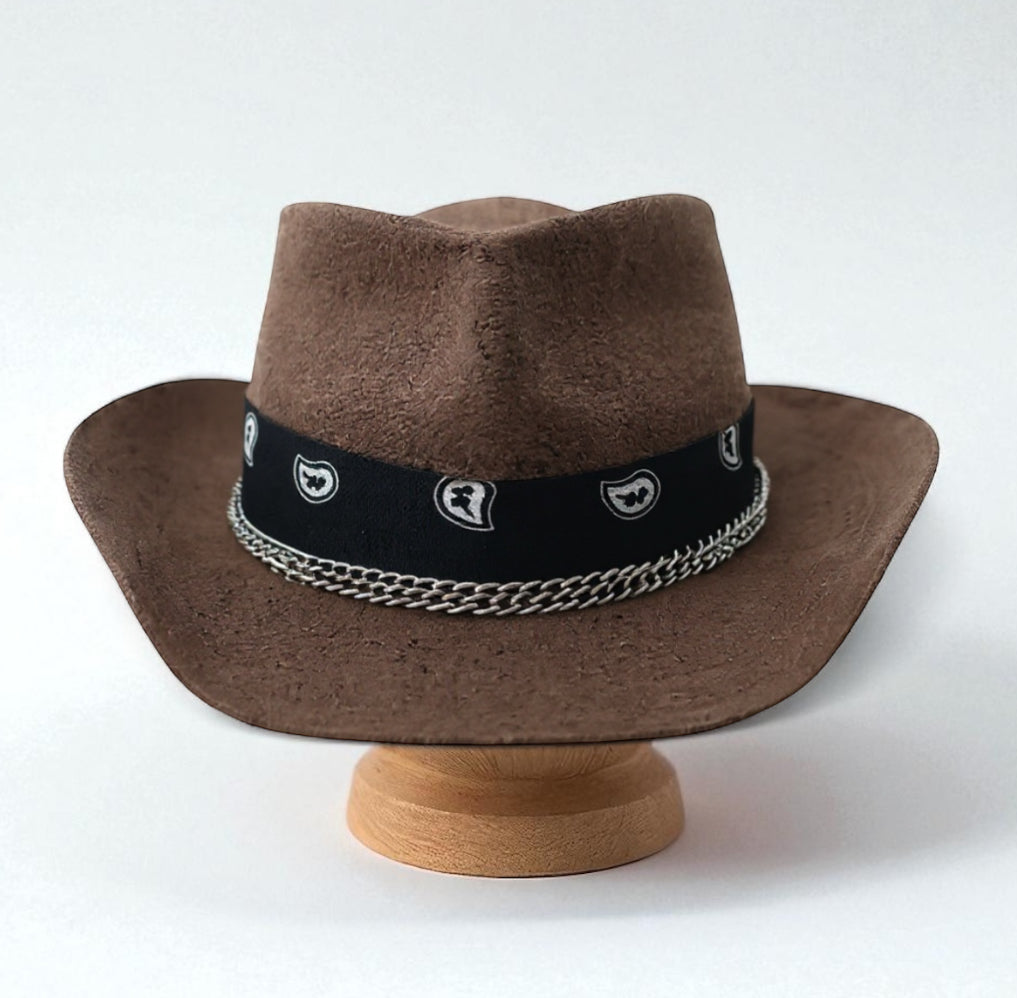 Kevin – Brown Vintage Style Felt Cowboy Hat