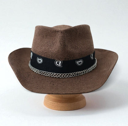 Kevin – Brown Vintage Style Felt Cowboy Hat