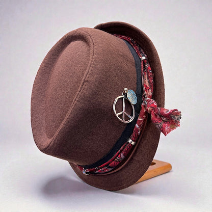 Bohemian Wool Fedora Hat – Short Brim Collection