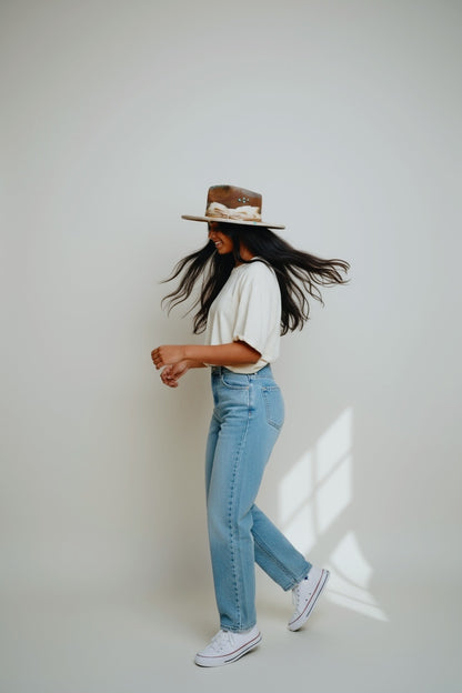 Everything It’s Too Good – Vintage Distressed Style Felt Hat | Unique Statement Hat for Bold Souls