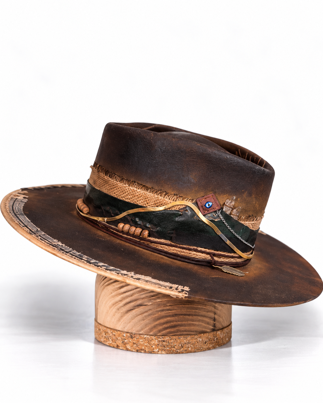 El Salto – Unique Handmade Vintage Leather-Effect Felt Hat | Artisan Fedora