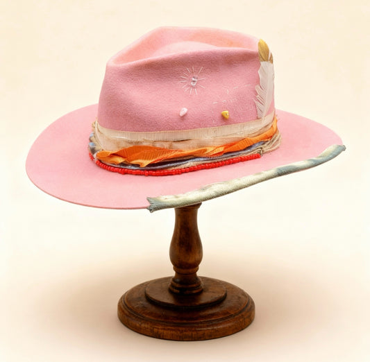 Aloha – Pink Wool Felt Hat