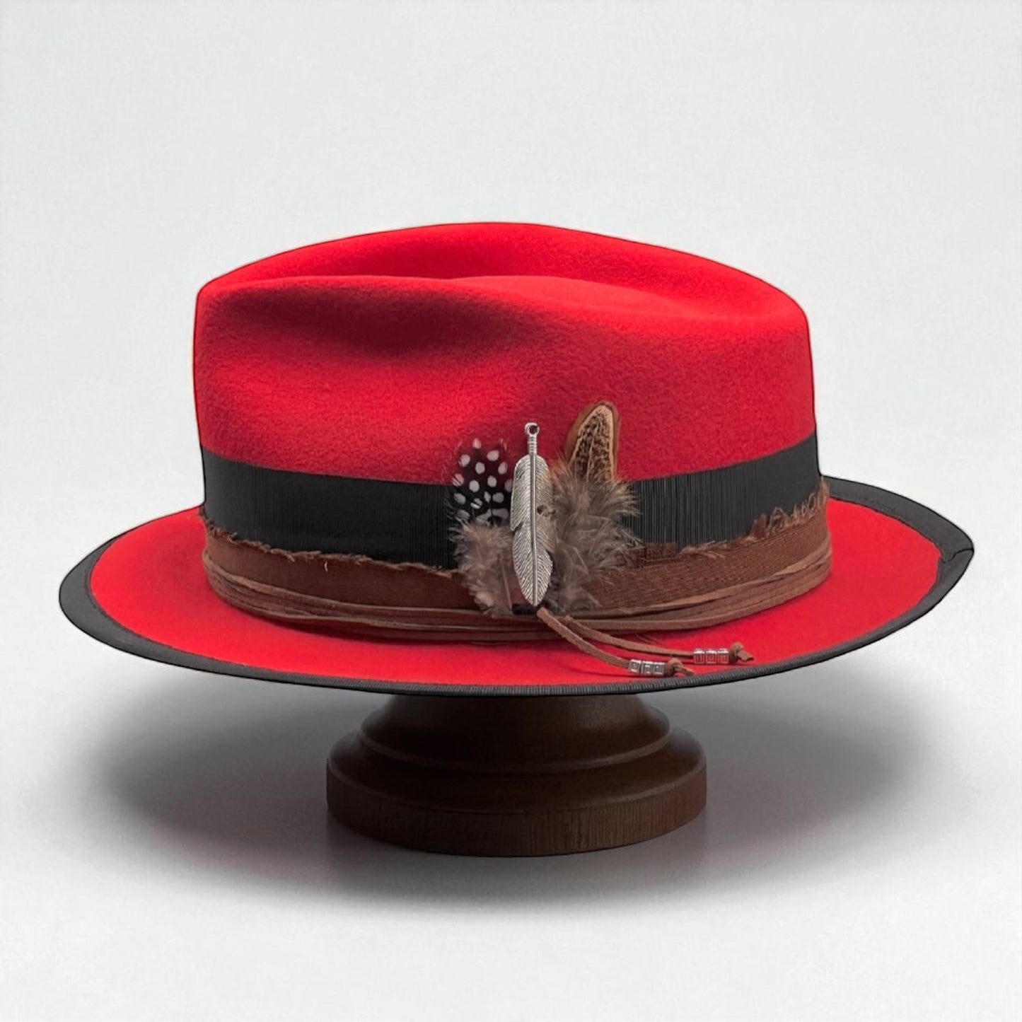 Red Ruby Velvet Fedora Hat – Classic Wool Felt Style