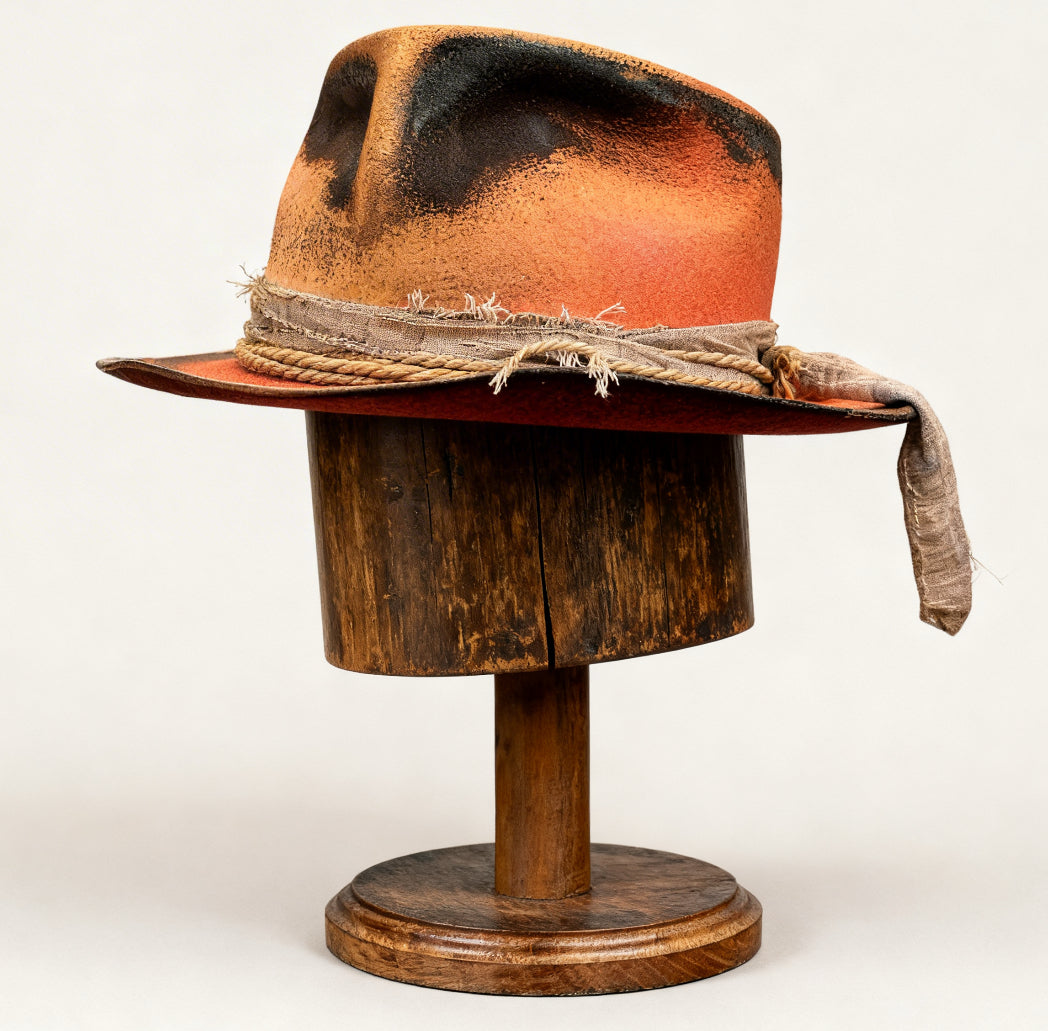 The Sun Lord – Pink Custom Hand-Painted Fedora Hat