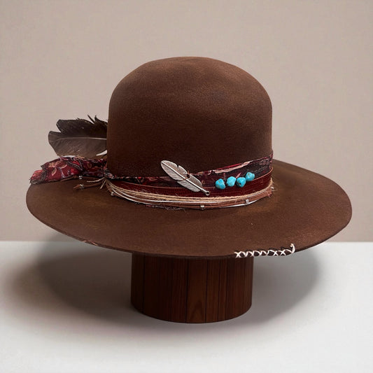 The Apache Hat  – Bohemian Open Crown Wool Felt Hat