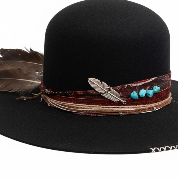 The Apache Hat  – Bohemian Open Crown Wool Felt Hat