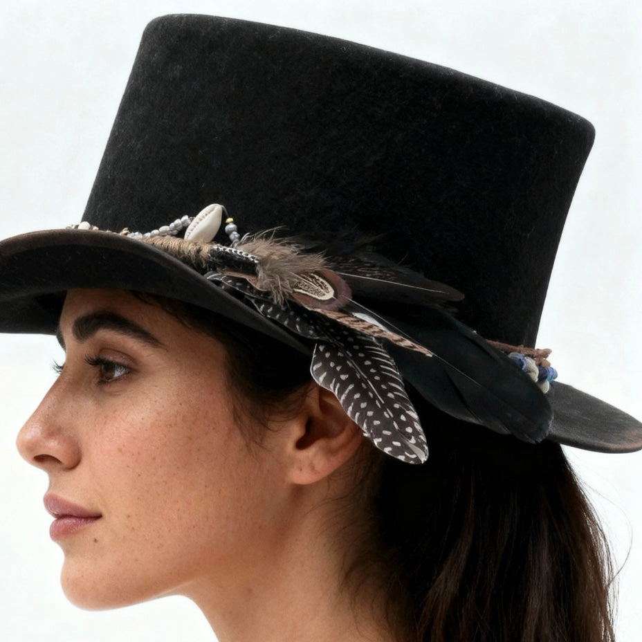 Belle – Black Low Top Hat