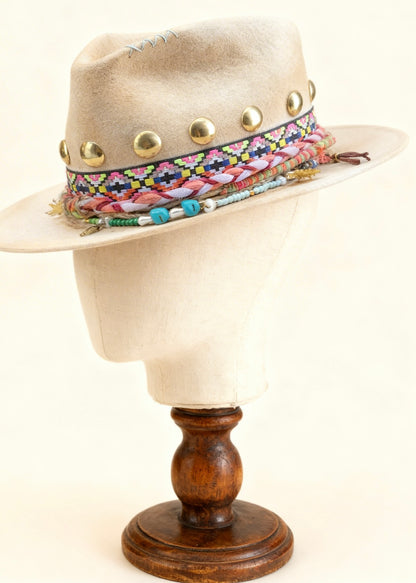 Vibrar Alto – Colorful Vintage Bohemian Wool Felt Fedora Hat